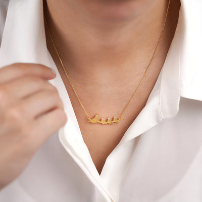 MAMA BIRD & 3 BABY BIRDS