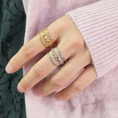 TRIPLE LAYER RING