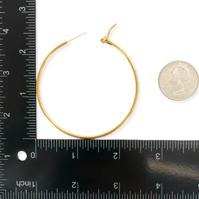 LARGE THIN HOOP EARRINGS
