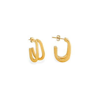 DOUBLE LAYER HOOP EARRINGS