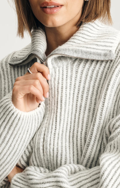 MAGGIE SWEATER, ANTIQUE WHITE