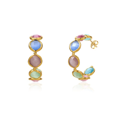 MULTI COLOR HOOP EARRINGS
