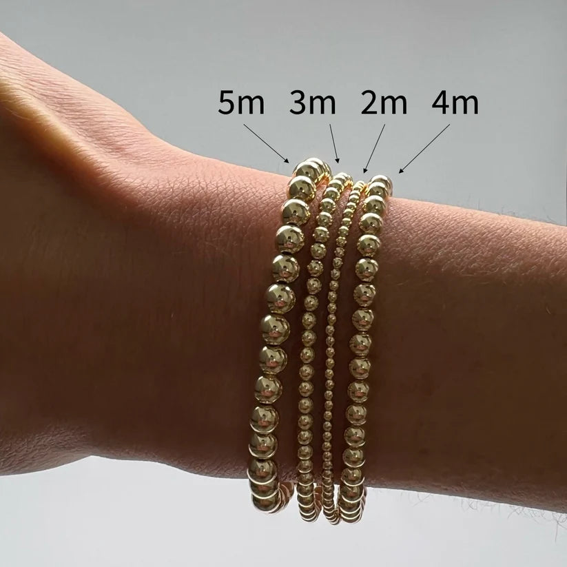 Gold filled cheap ball bracelet