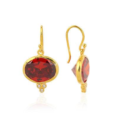 SIENA EARRINGS, RED