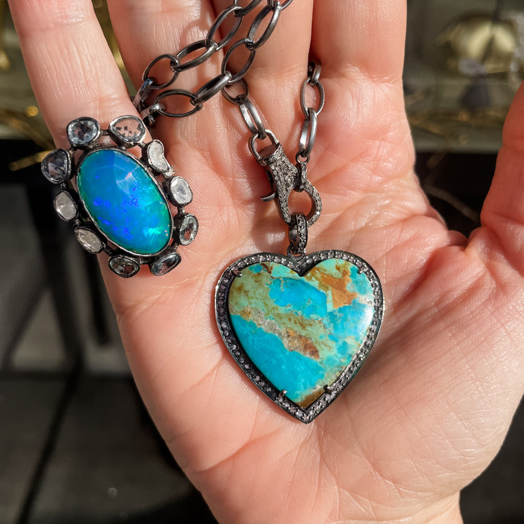 ARIZONA TURQUOISE HEART PENDANT – CHAKARR - Main Image