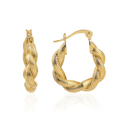 CABLE HOOP EARRINGS