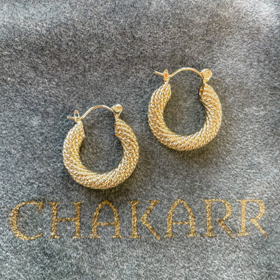 TWISTED ROPE HOOP EARRINGS