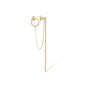 14K GOLD DOUBLE PIERCING CHAIN EARRINGS