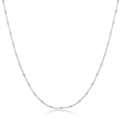SQUARE BEADS 2-TONE CHAIN