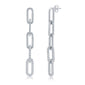 PAPERCLIP CHAIN EARRINGS, SILVER