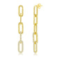 PAPERCLIP CHAIN EARRINGS, GOLD