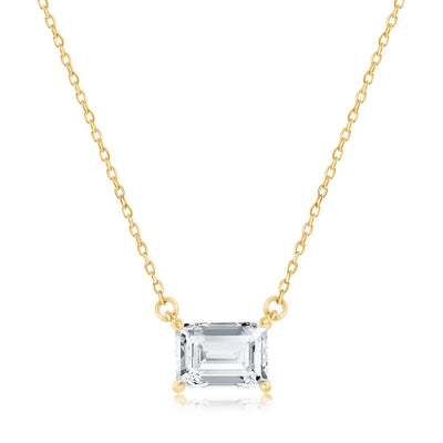 RECTANGLE SOLITAIRE PENDANT