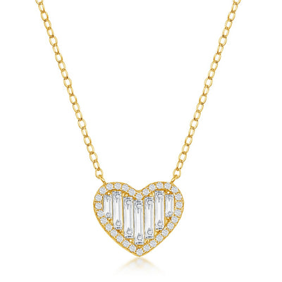 BAGUETTE HEART PENDANT