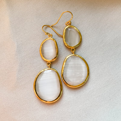 TWO DROP EARRINGS (3 COLORS)