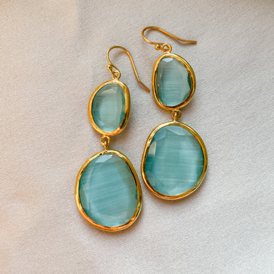 TWO DROP EARRINGS (3 COLORS)