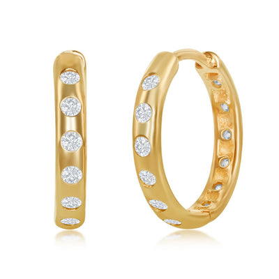 CZ HOOP EARRINGS