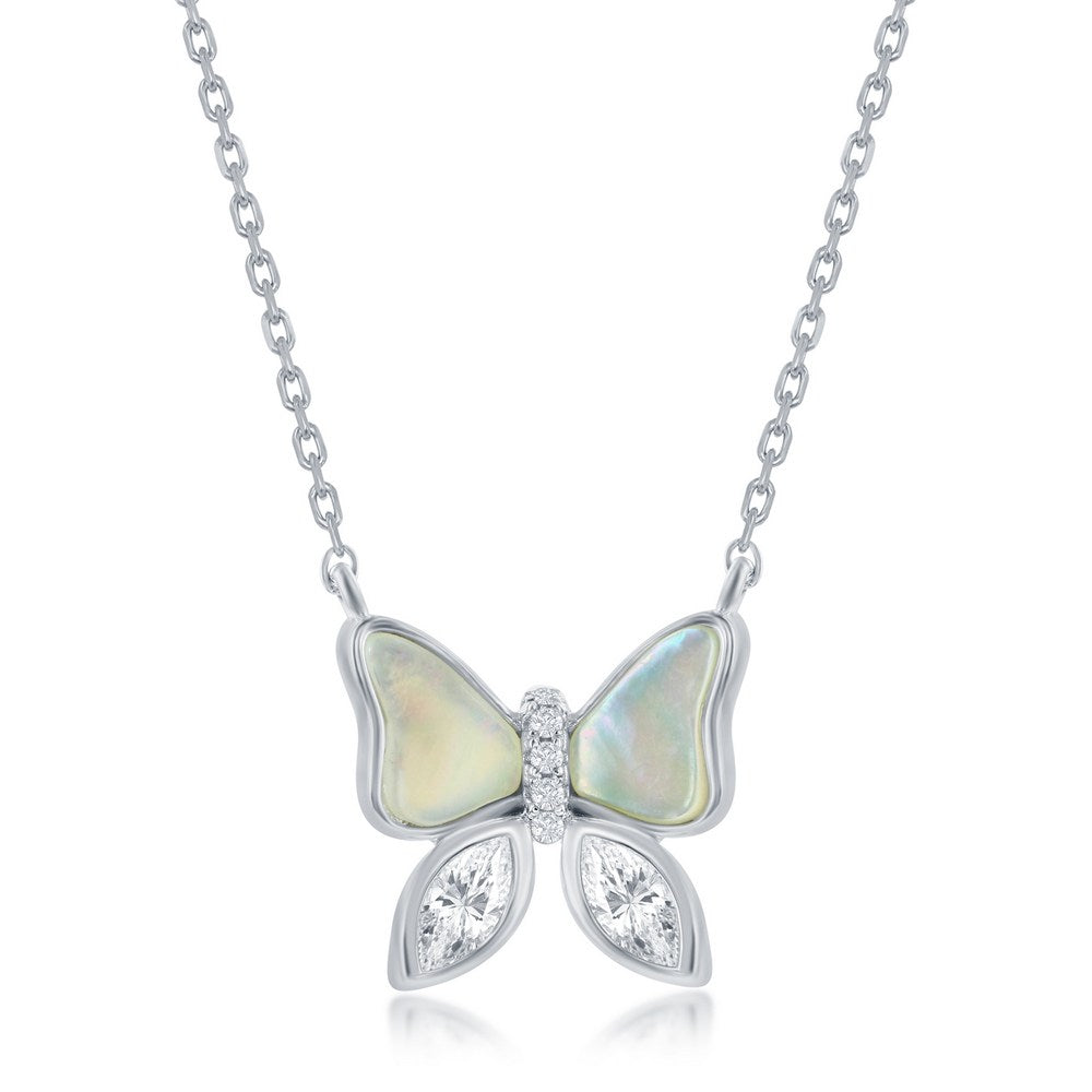 MOTHER OF PEARL BUTTERFLY PENDANT