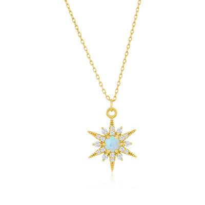 OPAL SUNBURST PENDANT