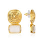 SWIRLING STUD W/ STONE
