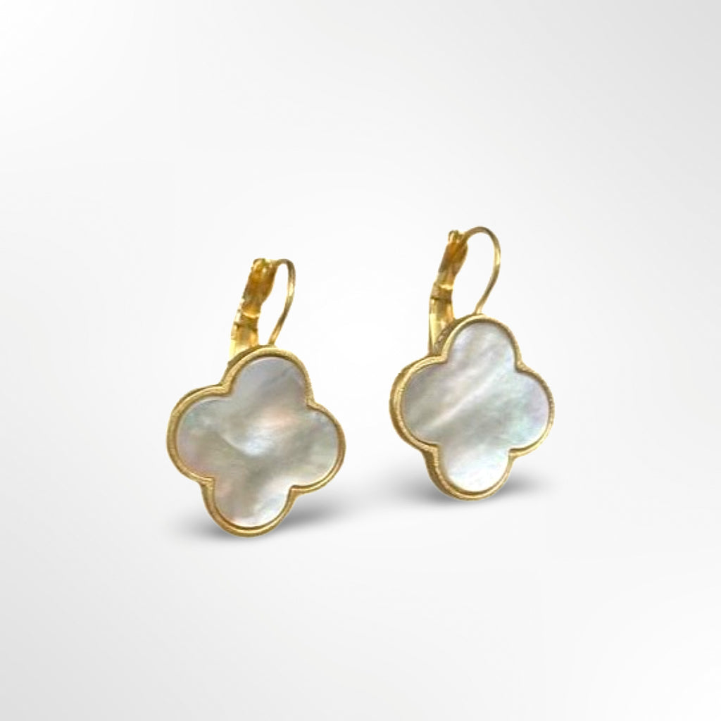 Bloomingdale's Mother of Pearl Clover Drop Earrings in 14K Yellow Gold -  100% Exclusive | Bloomingdale's