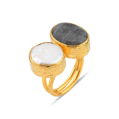 2-STONE COCKTAIL RING