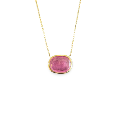 14K PINK SAPPHIRE PENDANT