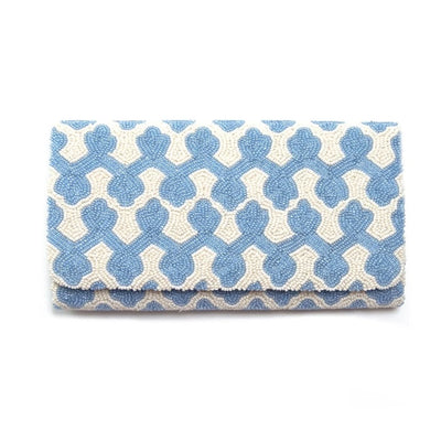 IVORY PERIWINKLE CLUTCH