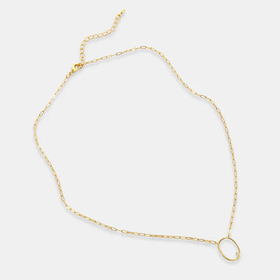 DAINTY CIRCLE CHAIN NECKLACE
