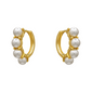 4 PEARL HUGGIE EARRINGS