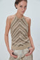 HALTER NECK STRIPED KNIT