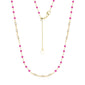 ENAMEL BEADED CHAIN NECKLACE WITH SPARKLE BEADS