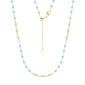 ENAMEL BEADED CHAIN NECKLACE WITH SPARKLE BEADS