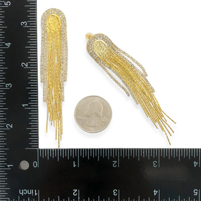 GOLD FRINGE EARRINGS