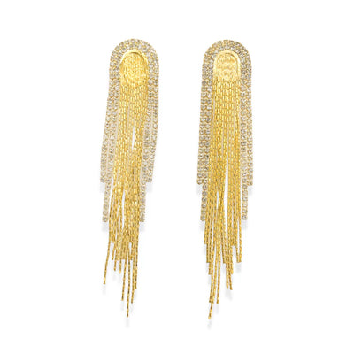 GOLD FRINGE EARRINGS