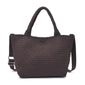 WOVEN MEDIUM TOTE, CHOCOLATE