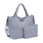 WOVEN MEDIUM TOTE, GREY