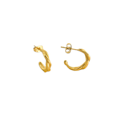 TWISTED HOOP EARRINGS