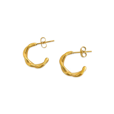 TWISTED HOOP EARRINGS