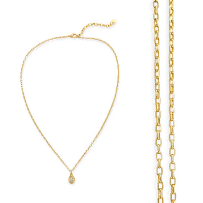CZ TEARDROP PENDANT