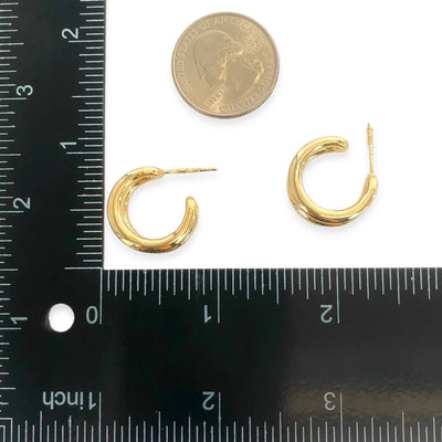2-LAYER HOOP EARRINGS