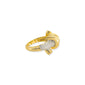 TWO TONE TWISTED RING