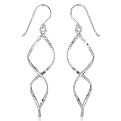 STERLING SILVER 3D SWIRL EARRINGS