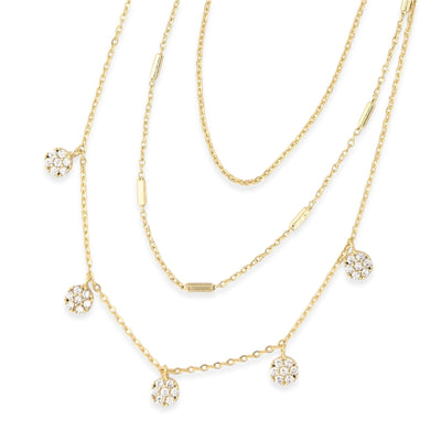 THREE LAYER STATION NECKLACE