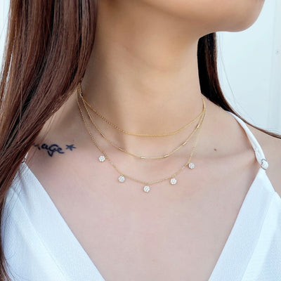 THREE LAYER STATION NECKLACE