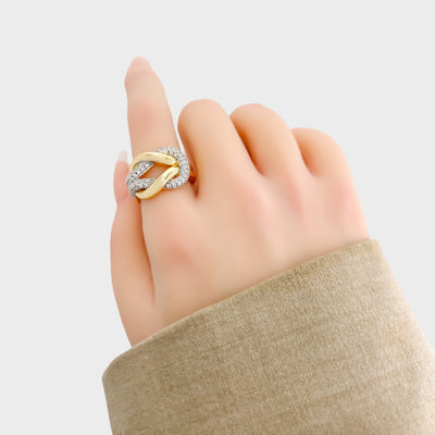 TWO-TONE KNOT RING