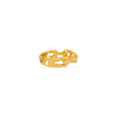 PAVE PAPERCLIP RING