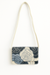 BLUE ROSES STRUCTURED SHOULDER BAG