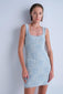 BLUE TWEED DRESS