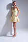FLARED YELLOW MINI DRESS