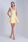 FLARED YELLOW MINI DRESS